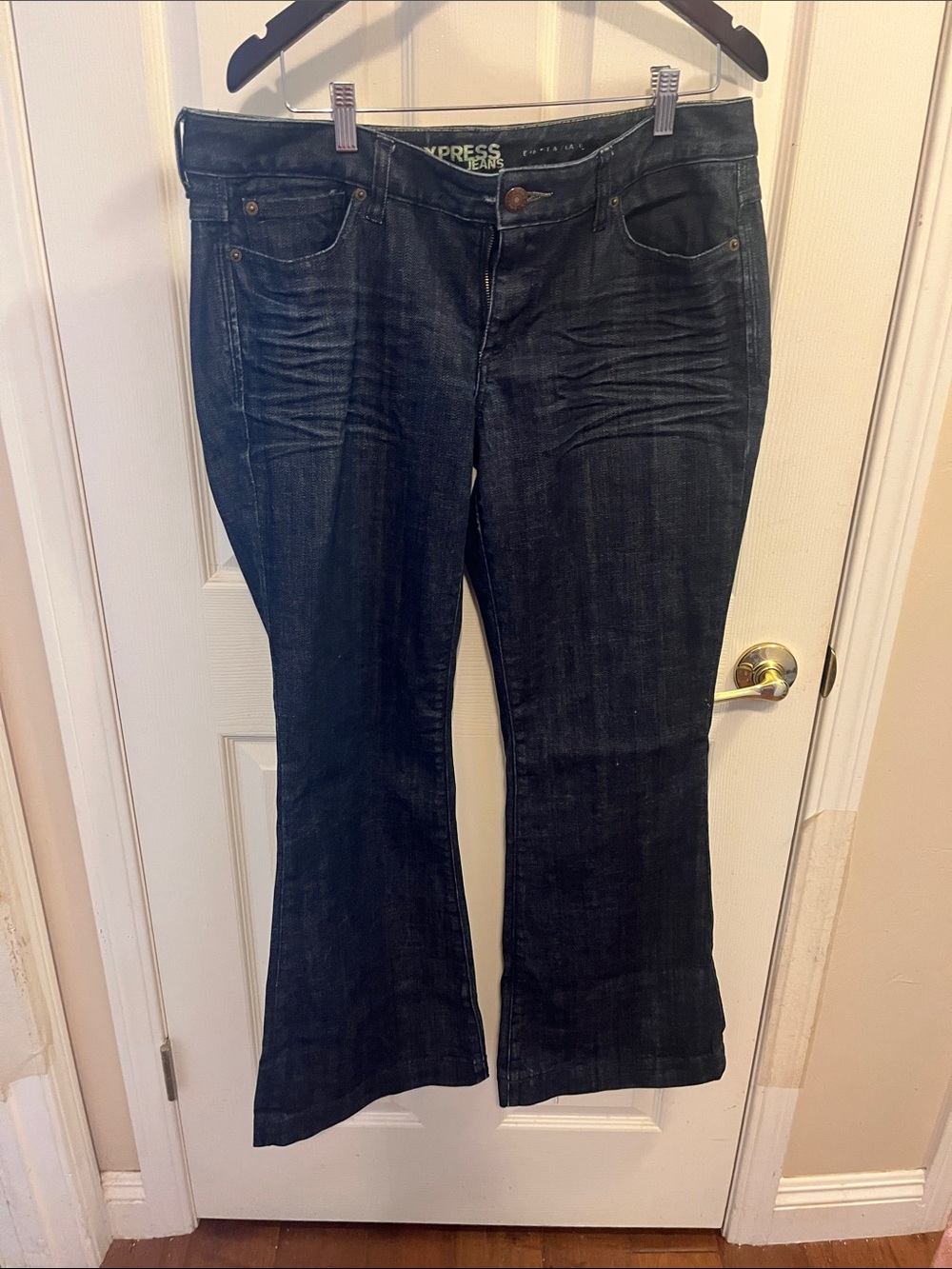 Express Dark Indigo Flare Jeans - Express